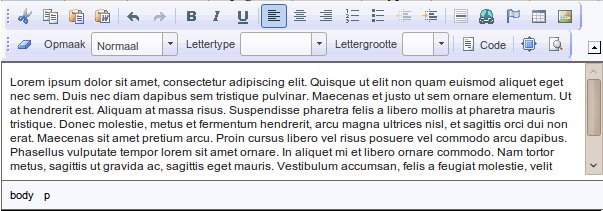 De tekst editor